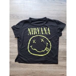 Nirvana crop tee